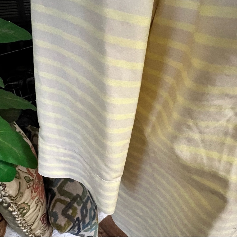 Coldwater Creek Women’s Cotton Yellow Striped Button-Up Shirt Blouse Size 1X/18 - Picture 7 of 10